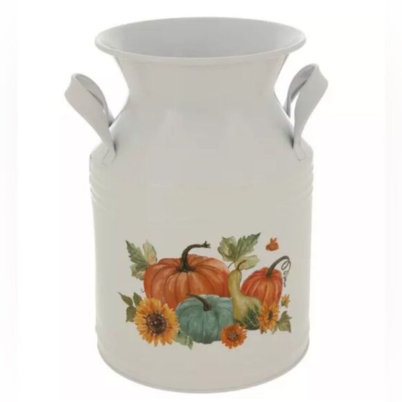 Pumpkins Metal Milk Can - Picture 1 of 2